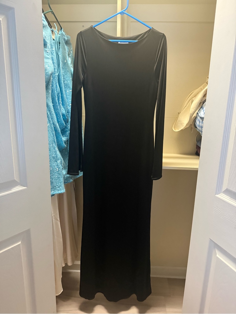 Meshki Black Long Sleeve Maxi Dress